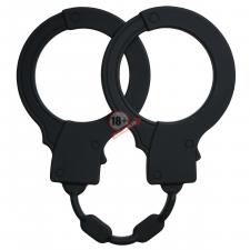 Чёрные силиконовые наручники Stretchy Cuffs Black