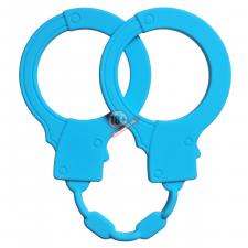 Голубые силиконовые наручники Stretchy Cuffs Turquoise