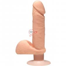 Вибромассажер-реалистик на присоске Perfect D Vibrating 7" - 20 см.