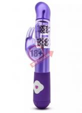 Фиолетовый вибратор с клиторальной стимуляцией G Rabbit - 26 см.