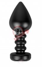 Чёрная анальная пробка Fashionable Buttplug - 10 см.