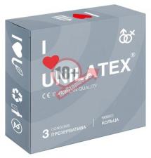 Презервативы с рёбрами Unilatex Ribbed - 3 шт.