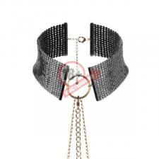Чёрный ошейник с цепочками Desir Metallique Collar