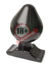 Чёрная анальная пробка All Black Gijs Butt Plug - 19 см.