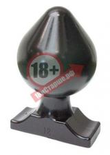 Огромная анальная пробка All Black Raymond Butt Plug - 22 см.