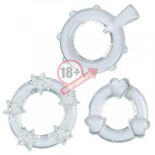 3 прозрачных эрекционных колечка MAGIC C-RINGS