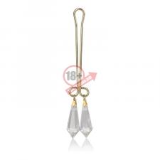 Зажим для половых губ с прозрачными кристаллами Cleopatra Collection Clitoral Jewelry Crystals