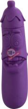Фиолетовый мини-вибратор Wild Aubergine в виде баклажана