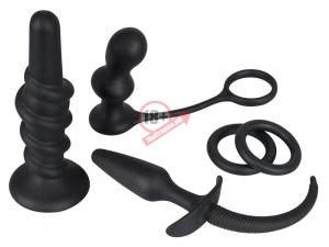 Набор чёрных стимуляторов для анальных удовольствий Rebel Anal Set