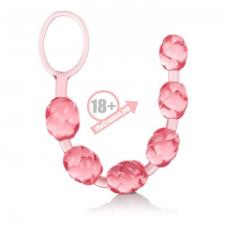 Розовая анальная цепочка Swirl Pleasure Beads - 20 см.
