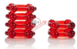 Набор из двух красных эрекционных колец COLT Enhancer Rings