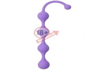 Фиолетовая анальная цепочка SEE YOU FOUR BEADS ANAL - 24 см.