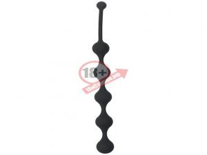 Чёрная анальная цепочка SEE YOU FIVE BEADS ANAL - 28,1 см.