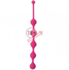 Розовая анальная цепочка SEE YOU FIVE BEADS ANAL - 28,1 см.