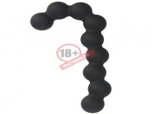 Чёрная анальная цепочка SEE YOU CANDY CANE ANAL BEADS - 13,1 см.