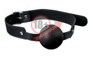 Силиконовый кляп-шар с ремешками из полиуретана Solid Silicone Ball Gag
