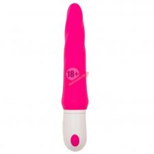 Розовый гибкий рельефный вибратор Sparta - 23 см.