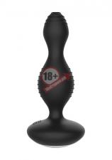 Чёрная анальная пробка с электростимуляцией E-Stimulation Vibrating Buttplug - 14 см.