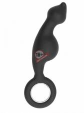 Анальный стимулятор No.62 Dildo With Metal Ring - 18 см.