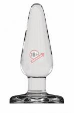 Прозрачная анальная пробка Butt Plug Basic 3 Inch - 7,6 см.
