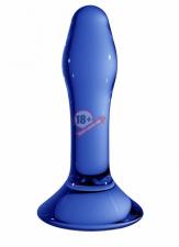 Синяя стеклянная пробка Star - 11,5 см.