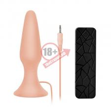 Телесная анальная пробка с вибрацией BOOTYFUL 6INCH SLIM INTRUDER - 15 см.