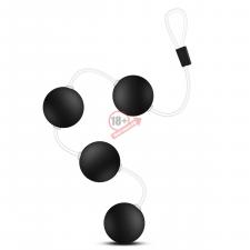 Чёрные анальные шарики Performance Pleasure Balls
