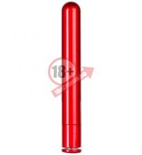Красный гладкий вибратор METALLIX CORONA SMOOTH VIBRATOR - 14 см.