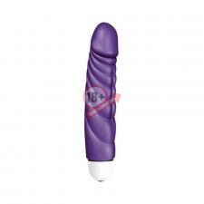 Фиолетовый вибратор с ребрышками Mr.Perfect Intense - 15,2 см.