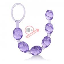 Фиолетовая анальная цепочка Swirl Pleasure Beads - 20 см.