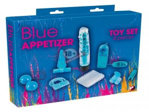 Голубой вибронабор из 8 предметов Blue Appetizer